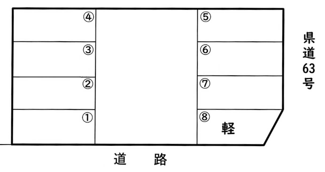 月京駐車場の駐車配置図