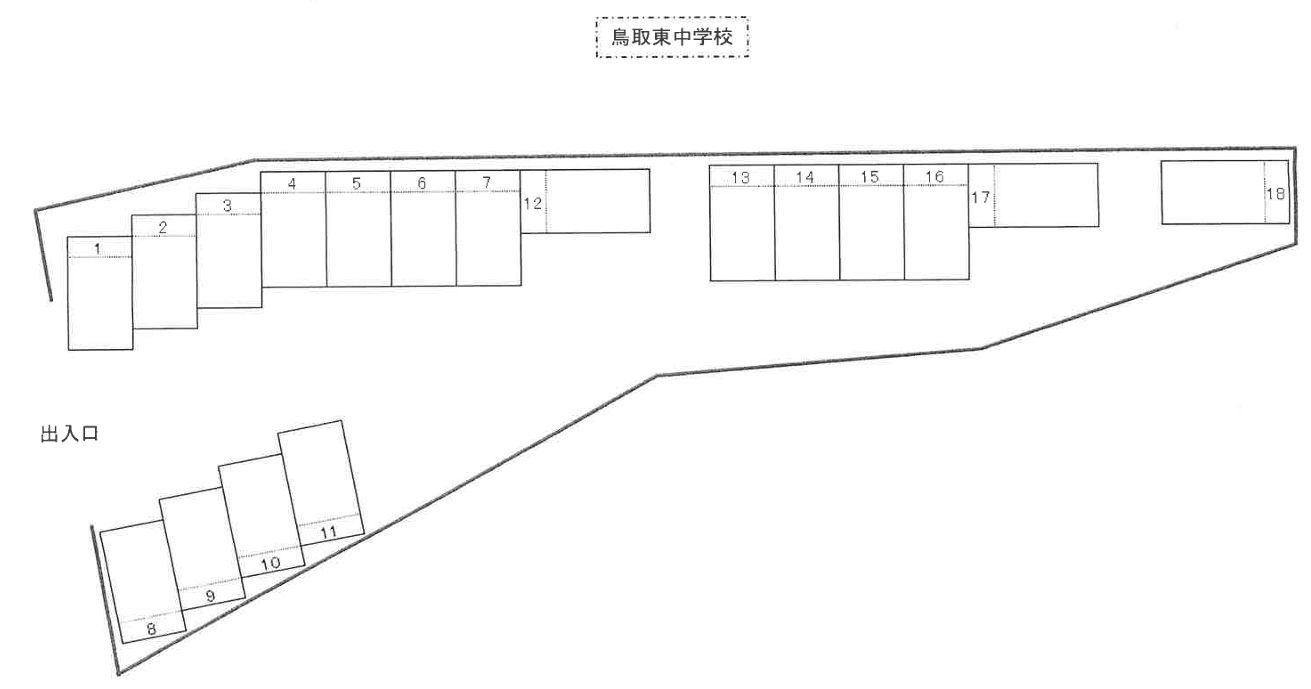 西浦駐車場Jの駐車配置図