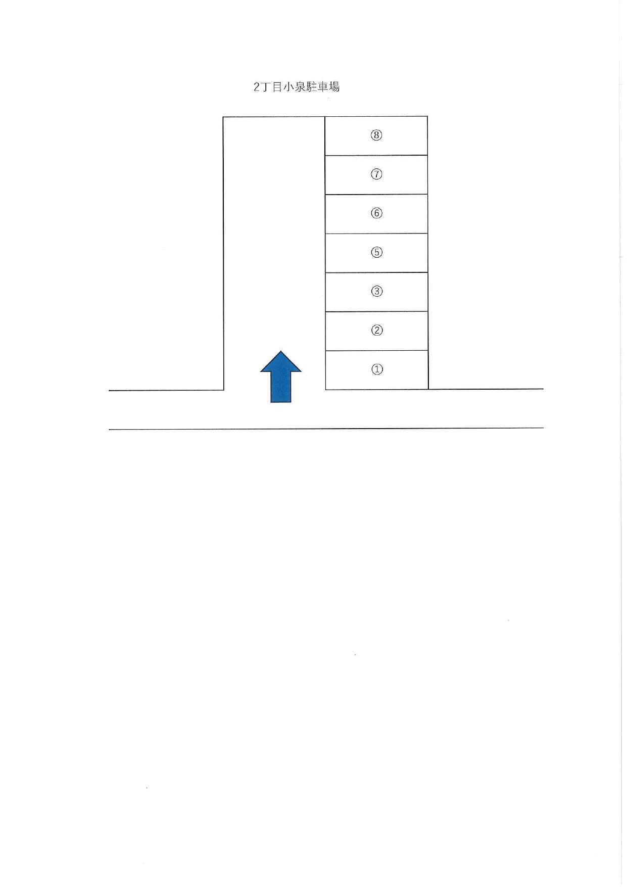 2丁目小泉ガレージの駐車配置図