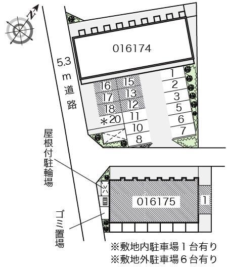 セラフⅡ(16175) 敷地外駐車場の駐車配置図