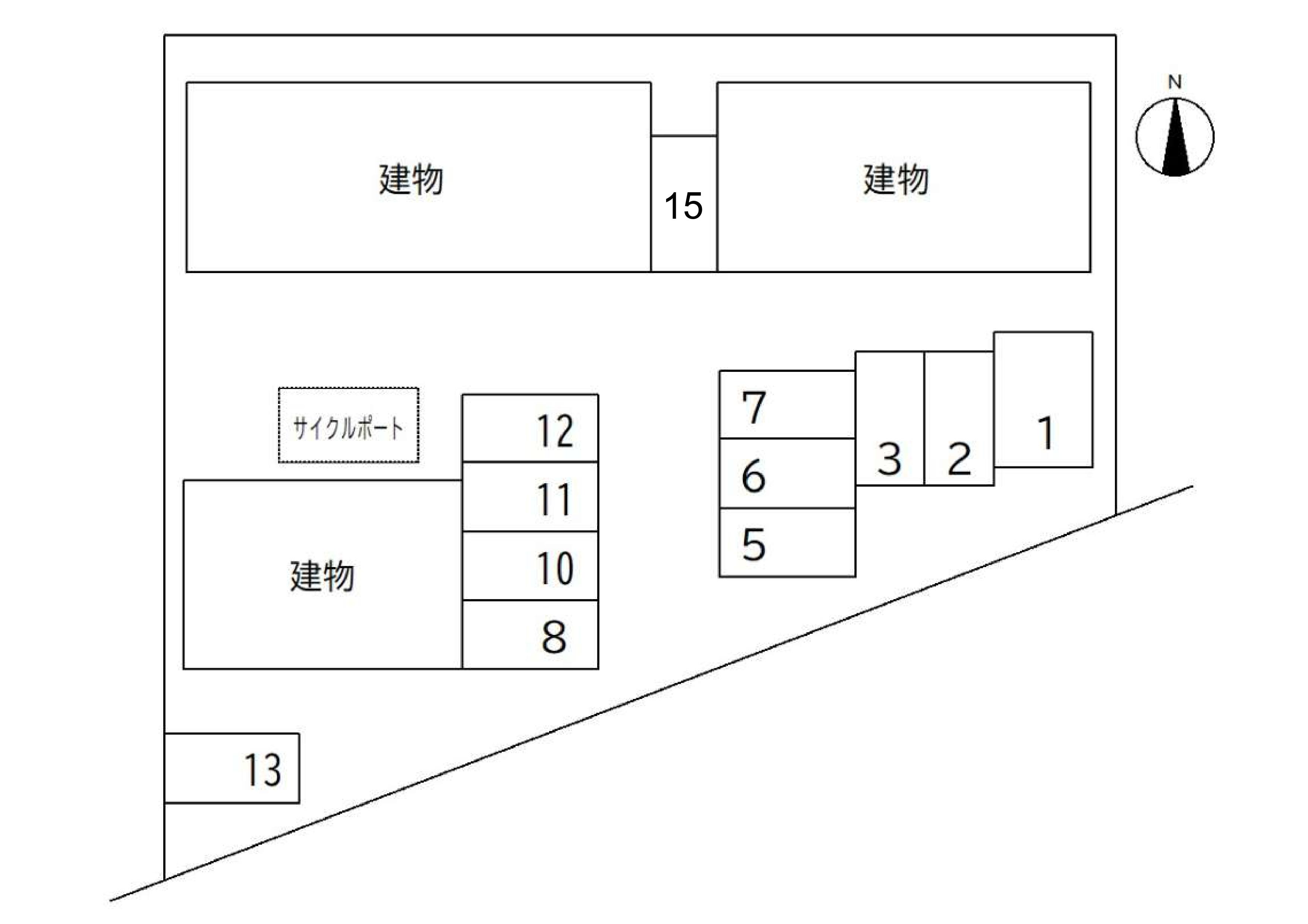 DUPLEX BLOOM Aの駐車配置図