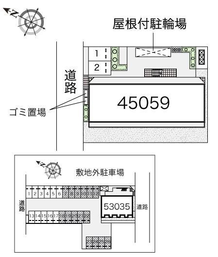 希望(45059) 敷地外駐車場の駐車配置図