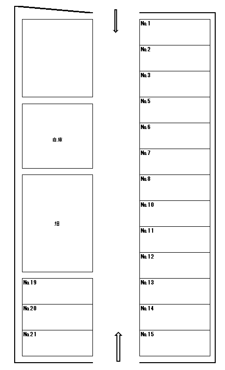 丸栄ガレージの駐車配置図