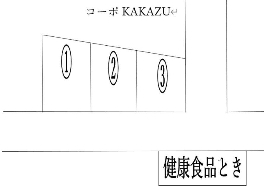 嘉数駐車場(大道)の駐車配置図