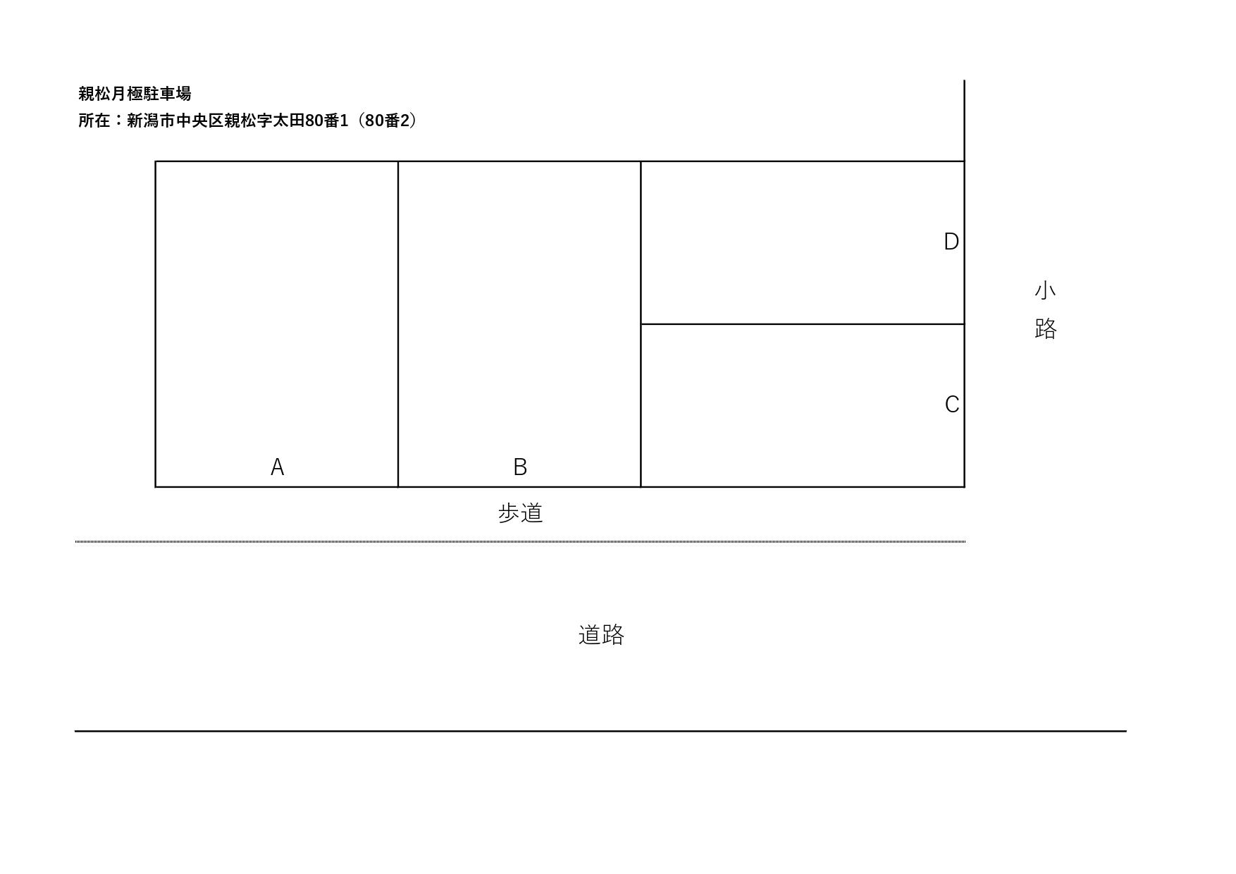 親松月極駐車場の駐車配置図