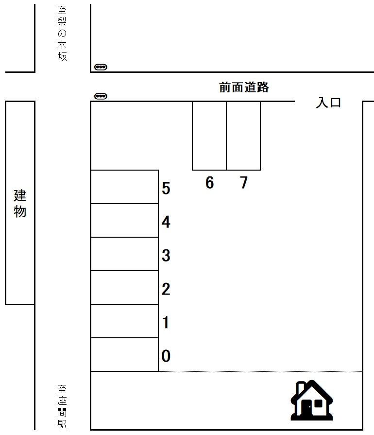 澤田健駐車場の駐車配置図
