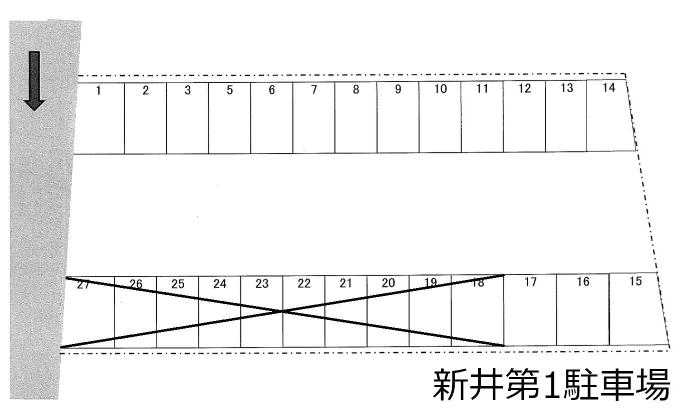 新井第1駐車場の駐車配置図