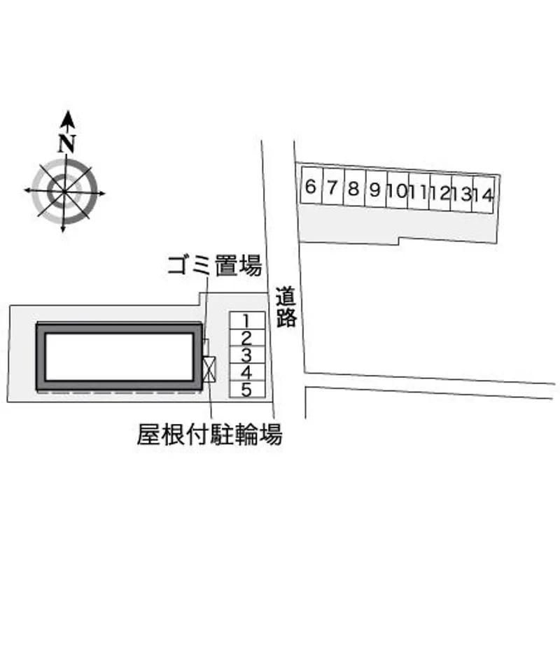 OHIRA(36074) 敷地外駐車場の駐車配置図
