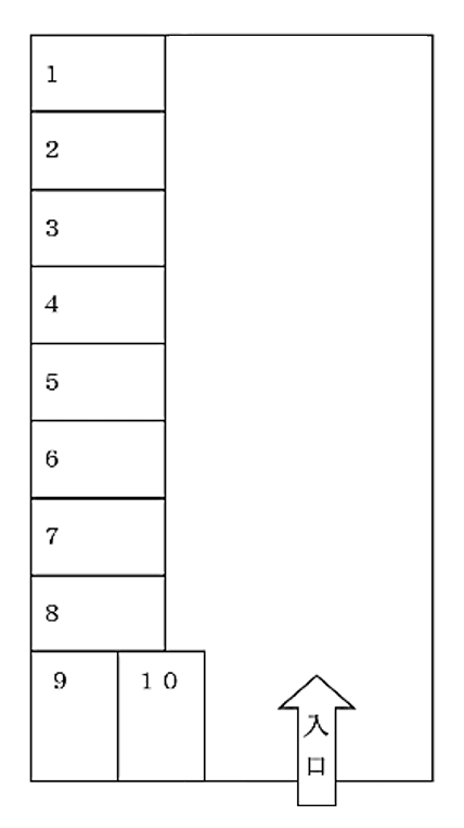 梅野駐車場の駐車配置図