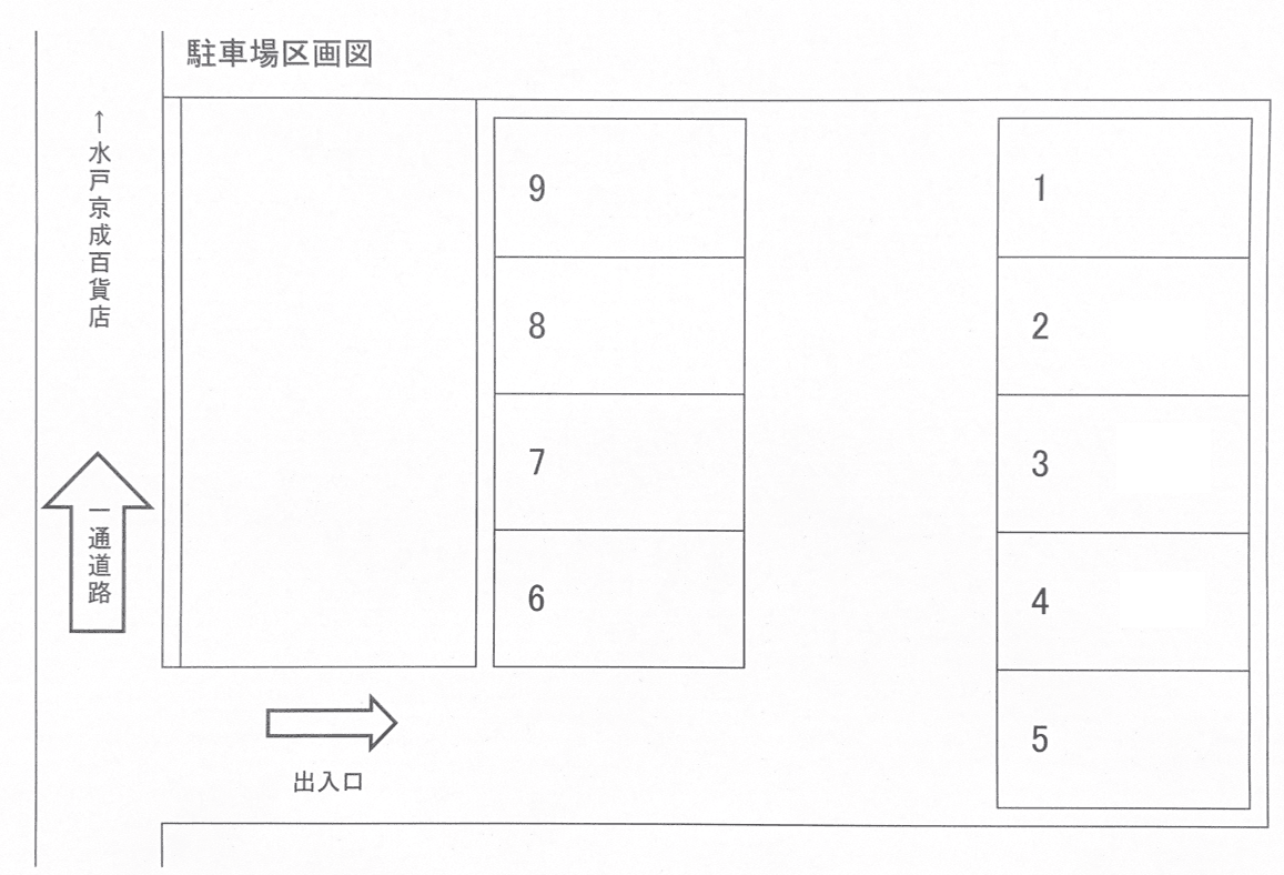 コスモスGX駐車場の駐車配置図
