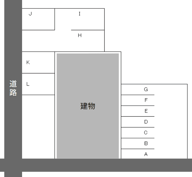 神宮寺駐車場の駐車配置図
