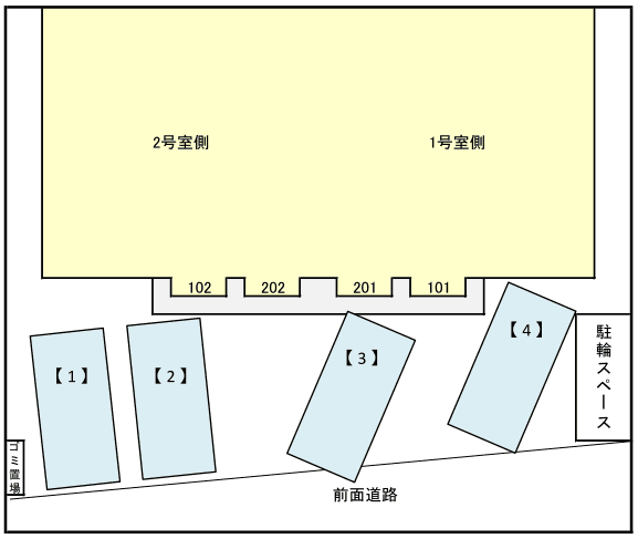 サンライズ日野本町の駐車配置図