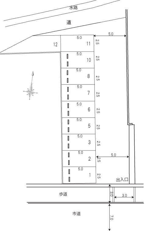 豊川一丁目第3駐車場の駐車配置図
