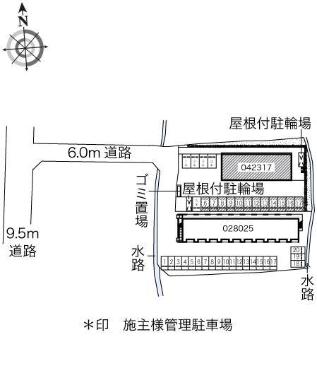 KEⅡ(42317)の駐車配置図