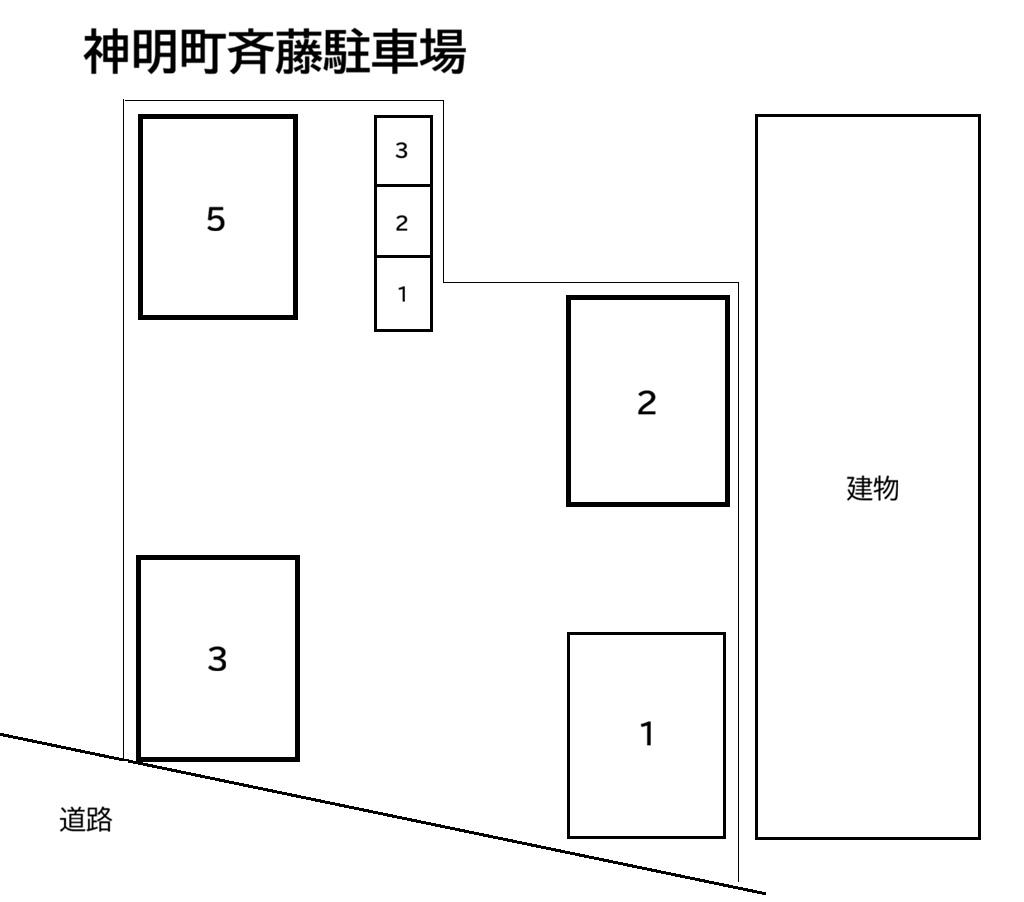 神明町斉藤駐車場の駐車配置図