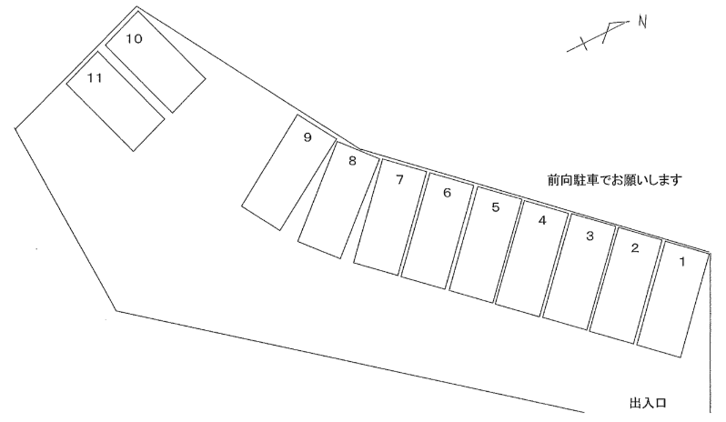 秀英パーキング第2の駐車配置図