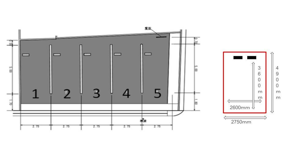 さくらまちパーキングの駐車配置図