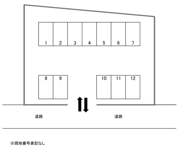 国府・八王寺通りルナパーキングの駐車配置図