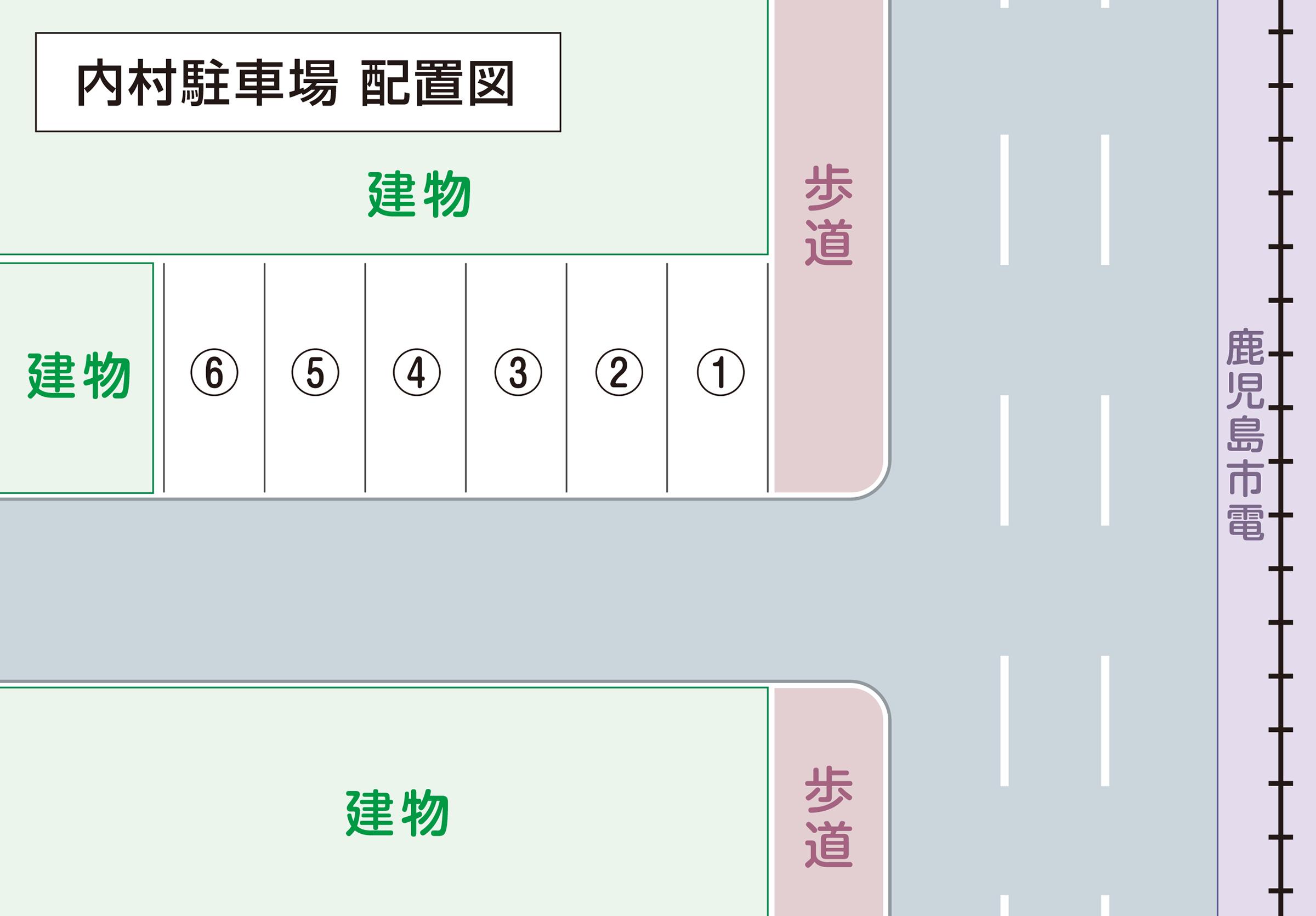 内村駐車場の駐車配置図