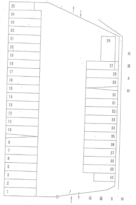 第3入山駐車場の駐車配置図