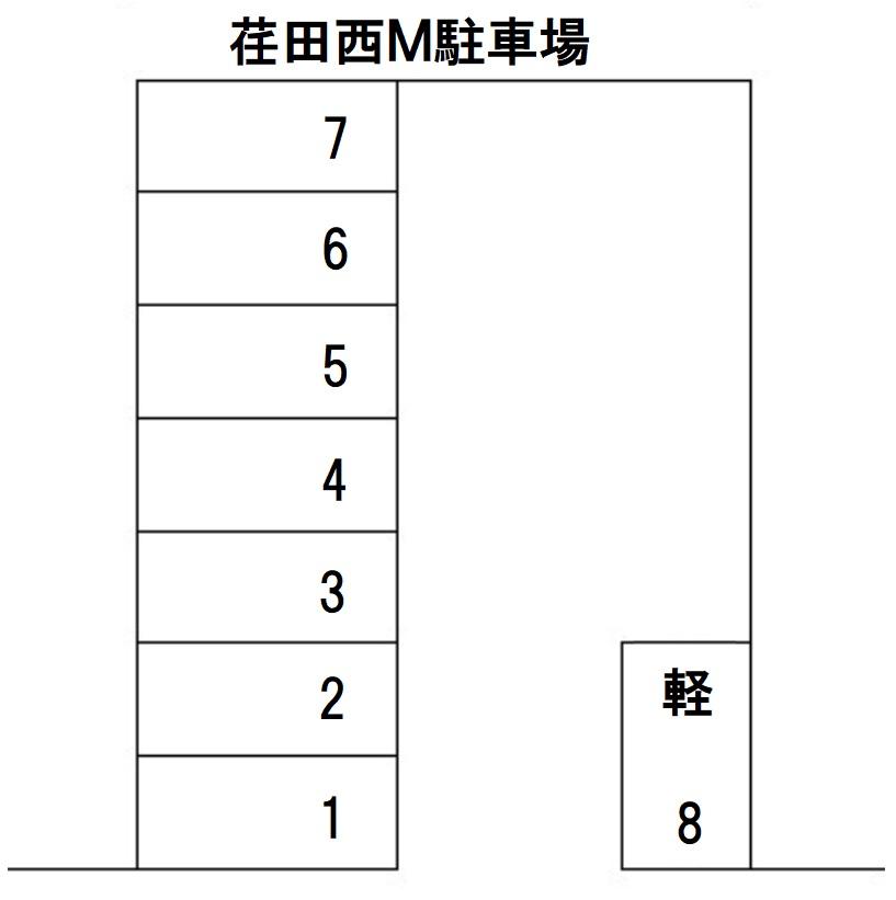 荏田西M駐車場の駐車配置図