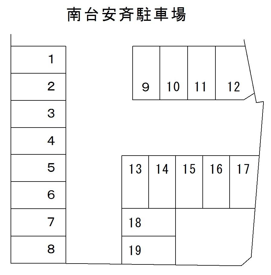 南台安斉駐車場の駐車配置図