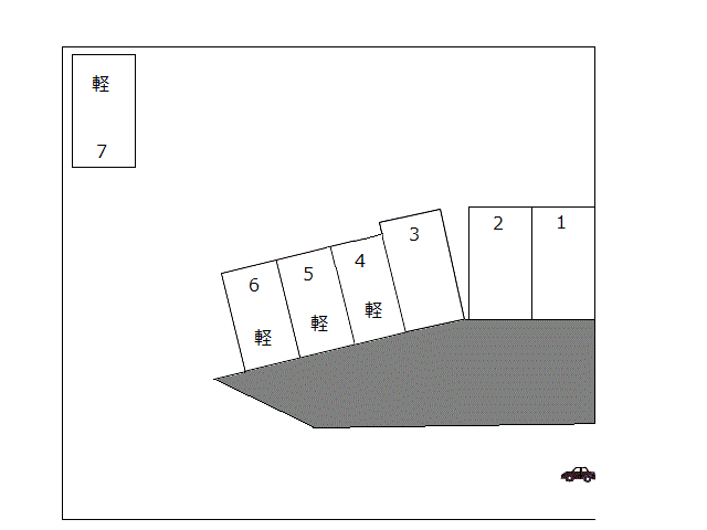 青山二丁目駐車場の駐車配置図