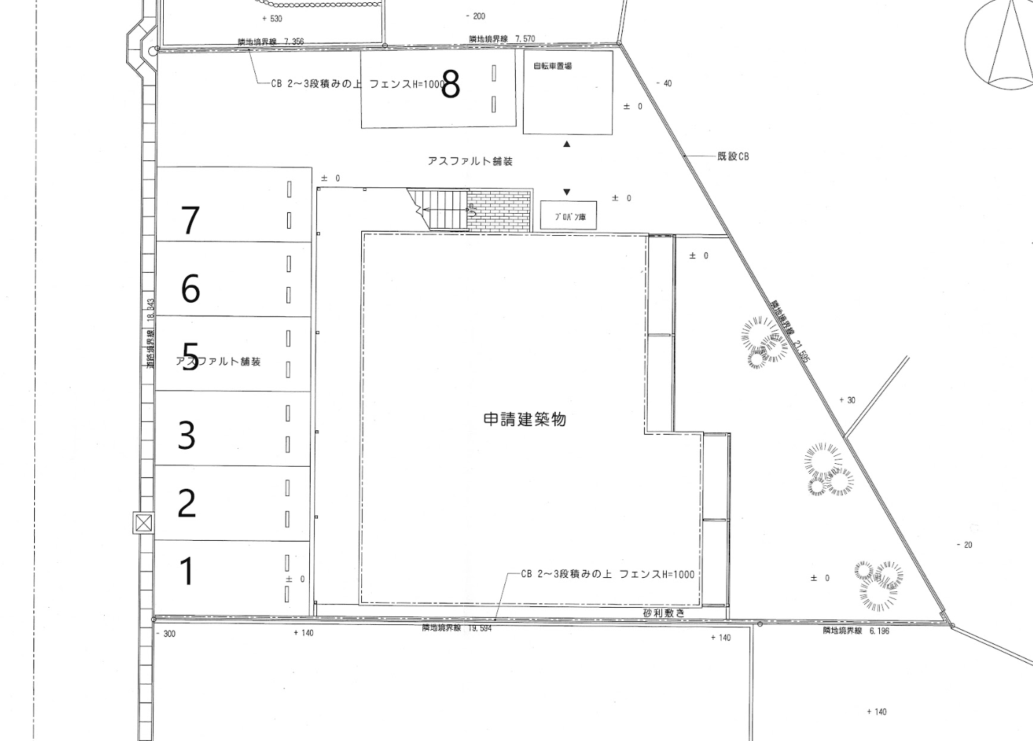 アンプルール リーブル Polo 駐車場の駐車配置図