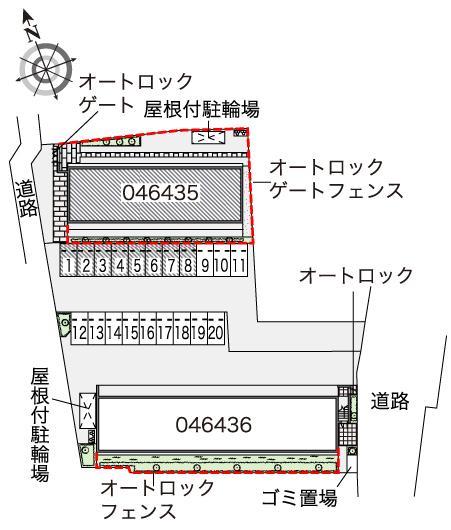 メゾンひだまり 敷地外駐車場(46435)の駐車配置図