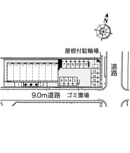 サンハイム旭(44324)の駐車配置図