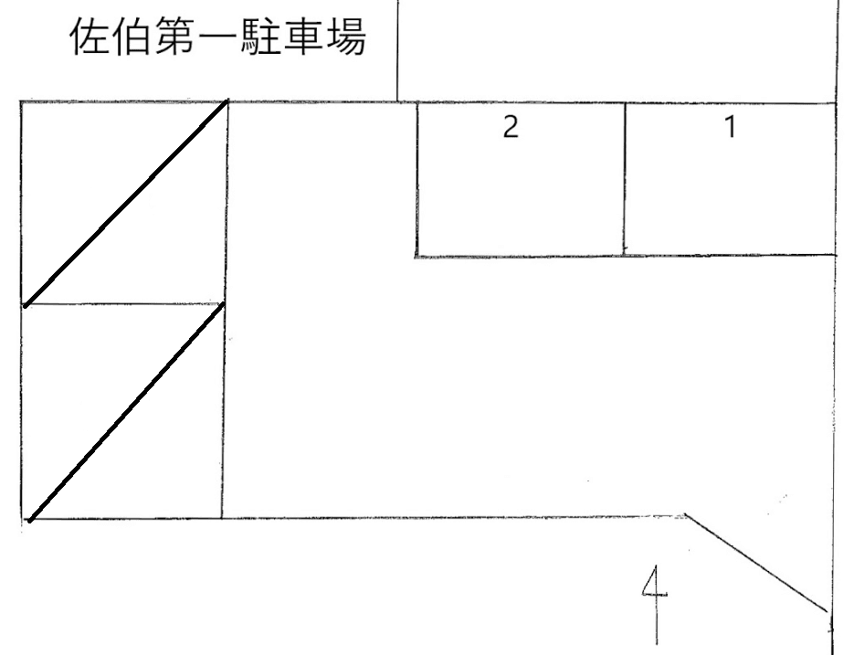 佐伯第一駐車場の駐車配置図