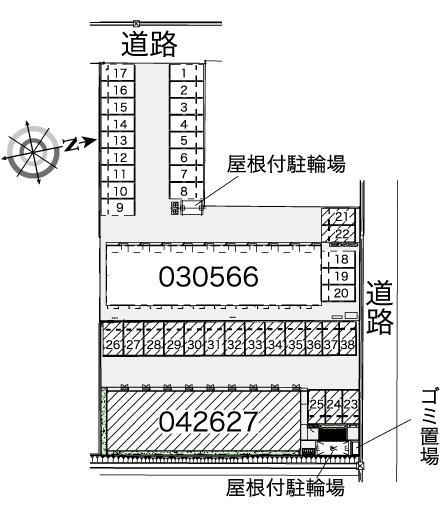 エフ ニイジマⅤ(42627)の駐車配置図