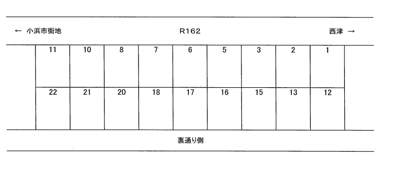 山手カーポートの駐車配置図