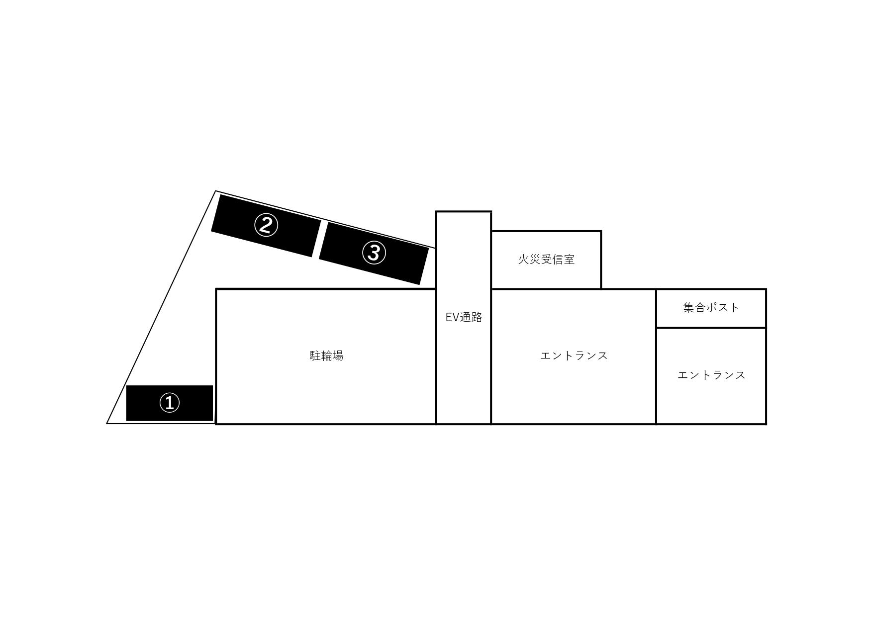 VIGORE miyakojima バイク置き場の駐車配置図