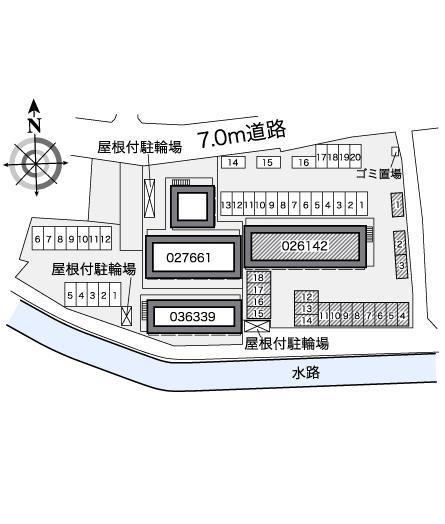 アムール中里(26142)の駐車配置図