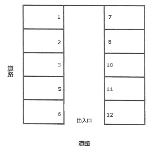 324駐車場の駐車配置図