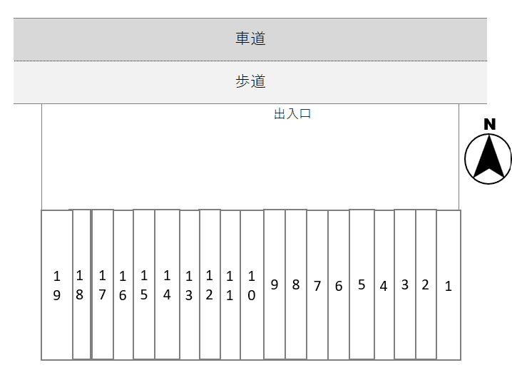 K-0130駐車場の駐車配置図