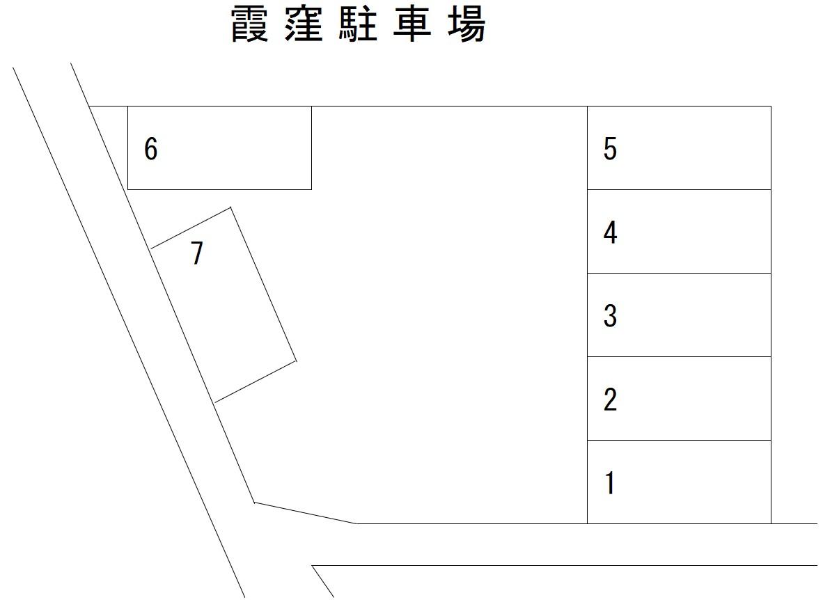 霞窪駐車場の駐車配置図