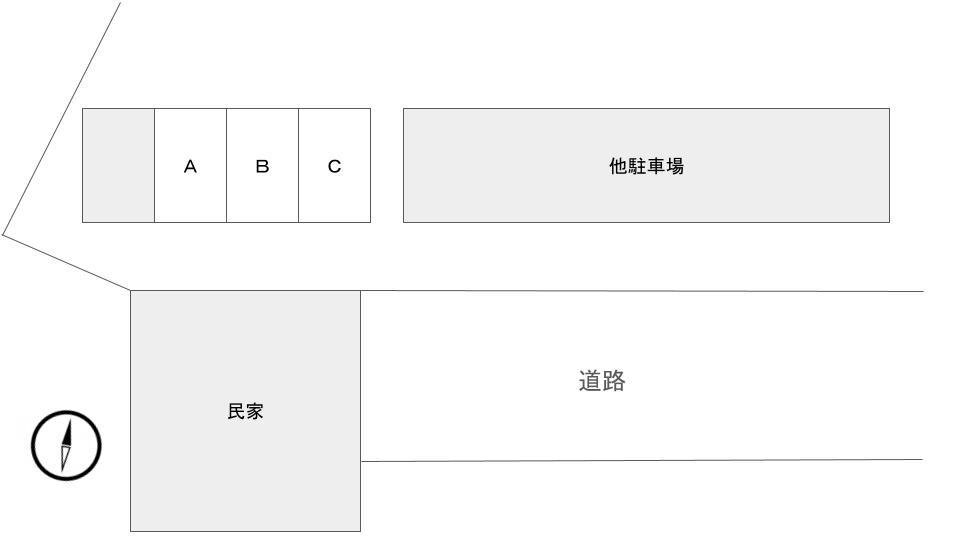 城坂第一駐車場の駐車配置図