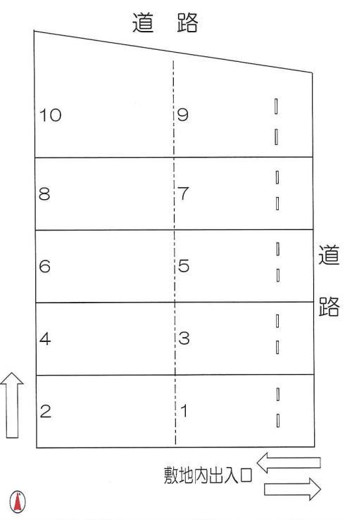 第二タケヒロパーキングの駐車配置図
