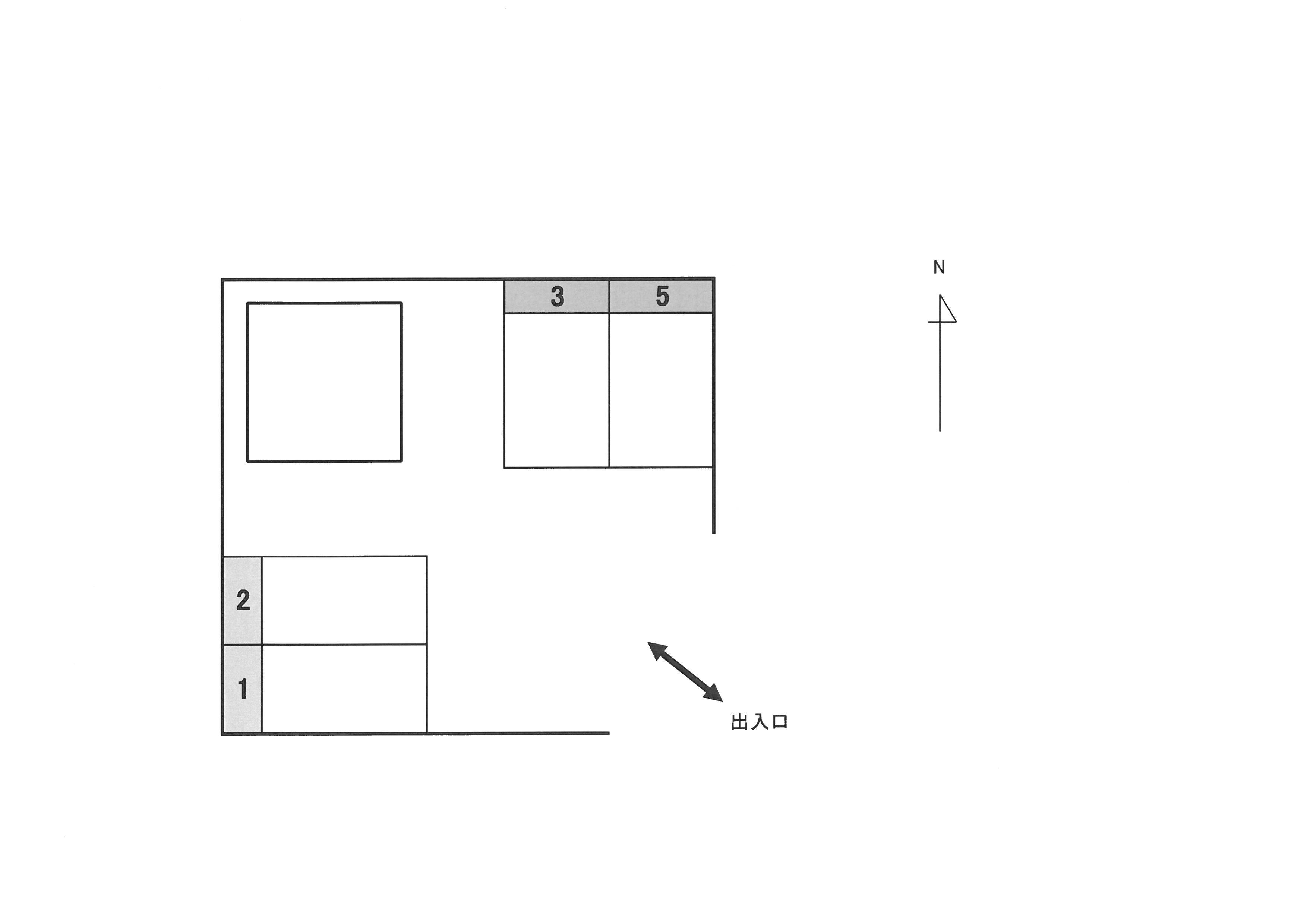 養父丘2丁目595-3駐車場の駐車配置図
