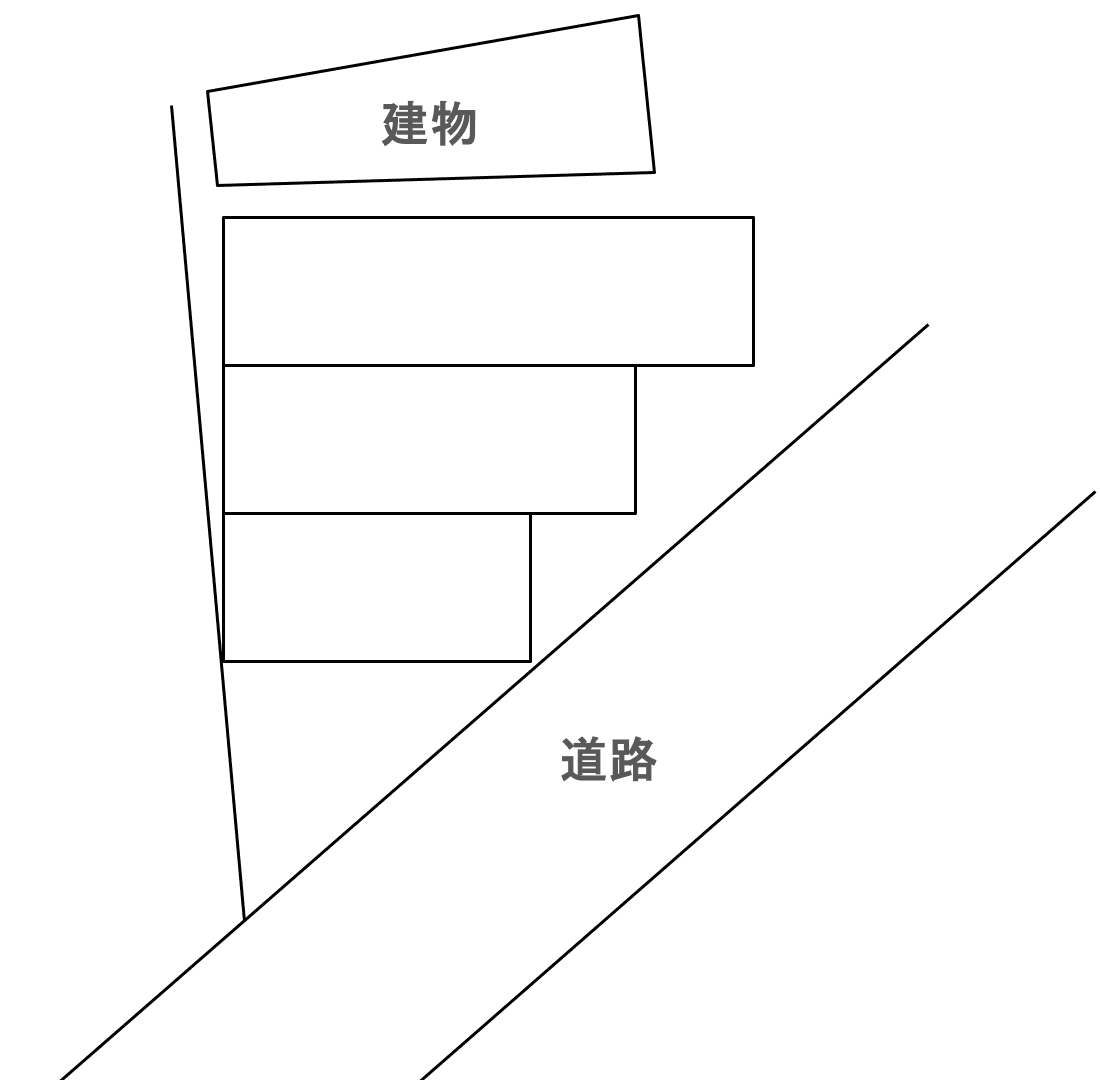 金岡町シャッターガレージの駐車配置図