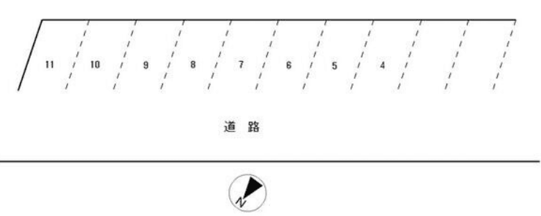 上堀越町3丁目駐車場の駐車配置図