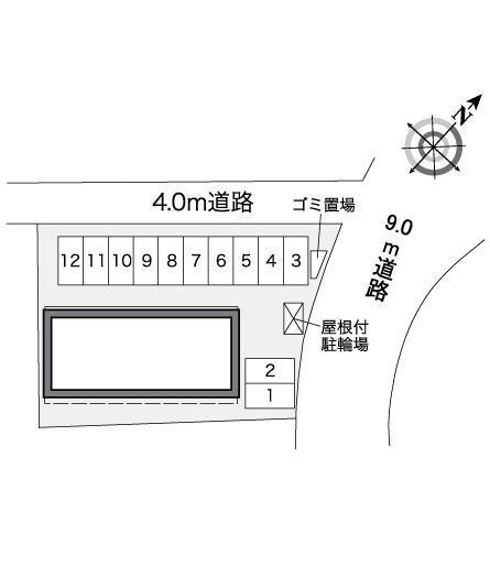 松原B(38066)の駐車配置図