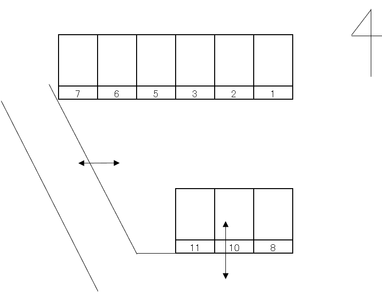 川井月極駐車場の駐車配置図