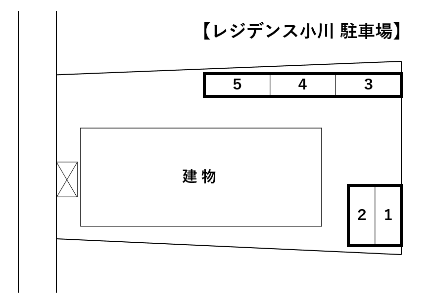 レジデンス小川の駐車配置図