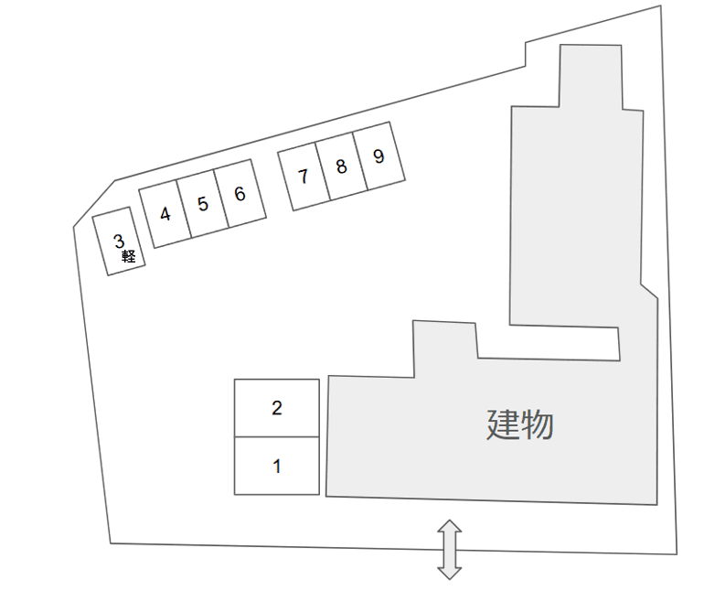 グロブナーハウス八王子の駐車配置図