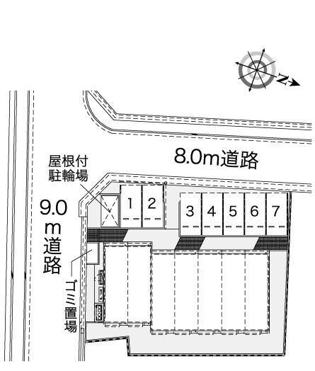 エムズ 華(44296)の駐車配置図