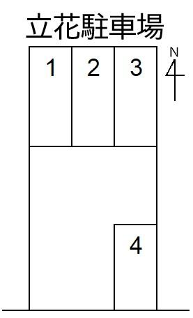 立花駐車場の駐車配置図