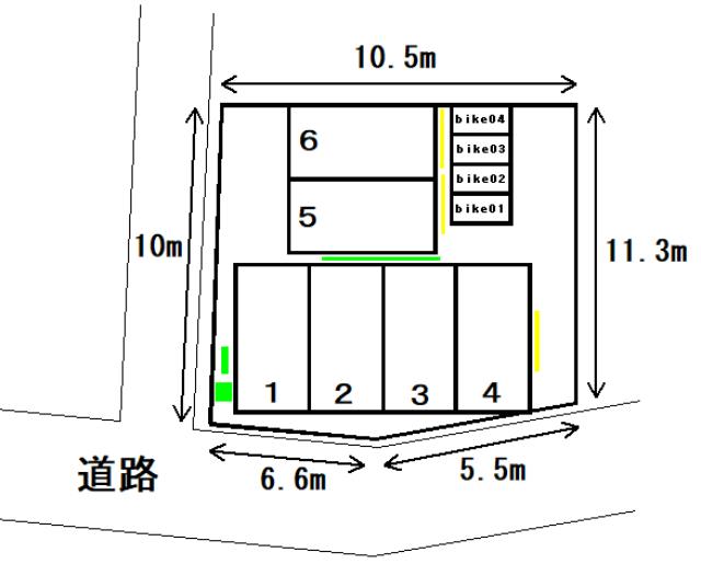 ミノラスパーキング大森東4丁目第3の駐車配置図